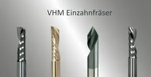 Einzahnfräser aus hochwertigem Vollhartmetall - besonders gut geeignet für NE-Metalle